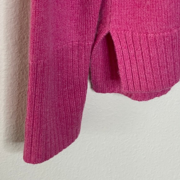 J McLaughlin 100% Cashmere Fuchsia Pink Turtleneck Sweater  Tunic Size XS - Picture 5 of 9